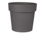 Ibergarden Maceta Plástico Gris 18 cm Diámetro x 17 cm Altura (Set de 12)
