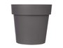 Ibergarden Maceta Plástico Gris 18 cm Diámetro x 17 cm Altura (Set de 12)