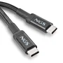 NGS Cable USB-C a USB-C USB 2.0 Macho para Carga Rápida hasta 65W y Transferencia de Datos 480 Mbps, Longitud 3 Metros, Color Negro