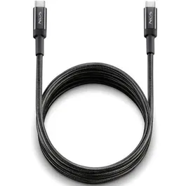 NGS KNOT65W-3 Cable USB 2.0 Tipo-C Macho a USB Tipo-C Macho, Carga Rápida Hasta 65W, 480Mbps, 3m, Negro