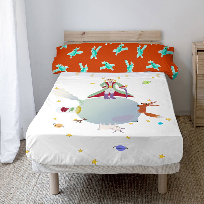 Juego de Sábanas para Cuna HappyFriday LE PETIT PRINCE Multicolor Cama de 80/90 Juego de Sábanas para Cuna HappyFriday LE PETIT PRINCE Multicolor Cama de 80/90