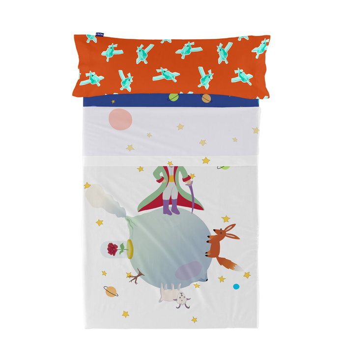 Juego de Sábanas para Cuna HappyFriday LE PETIT PRINCE Multicolor Cama de 80/90 Juego de Sábanas para Cuna HappyFriday LE PETIT PRINCE Multicolor Cama de 80/90