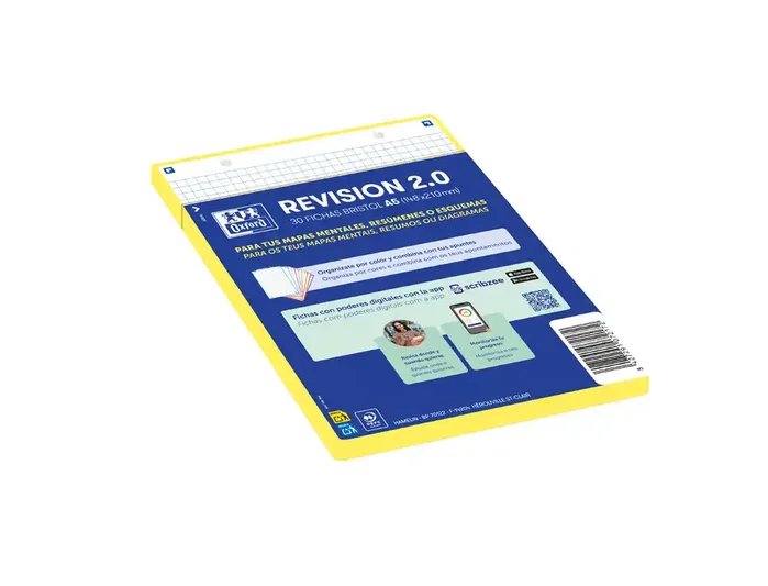 Oxford Fichas de revisión Revision 2.0 Amarillo A5 Cuadriculadas 5x5