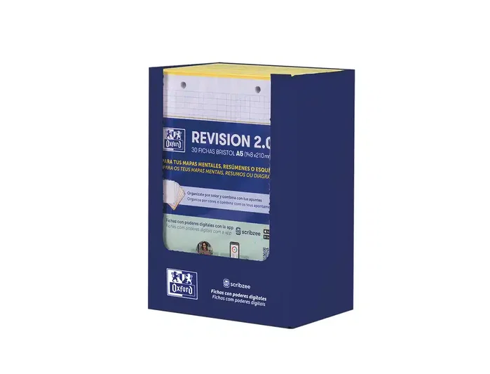 Oxford Fichas de revisión Revision 2.0 Amarillo A5 Cuadriculadas 5x5