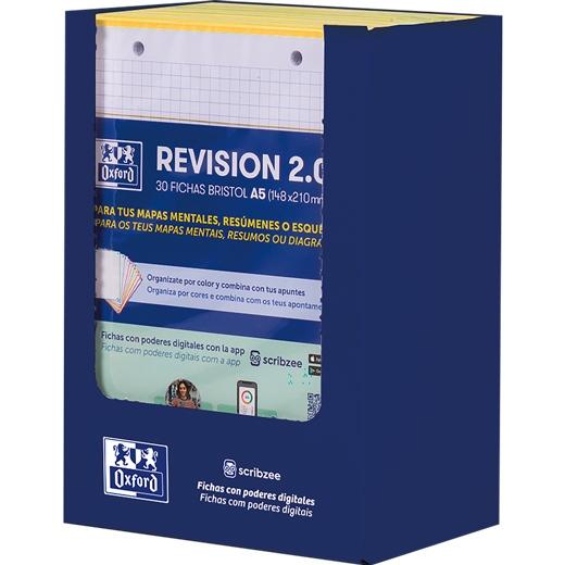 Oxford Fichas de revisión Revision 2.0 Amarillo A5 Cuadriculadas 5x5