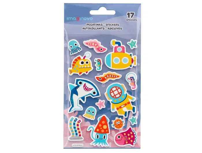 Imaginovo Pegatinas Luminosas Submarino con Relieve 190x105 mm en Blister