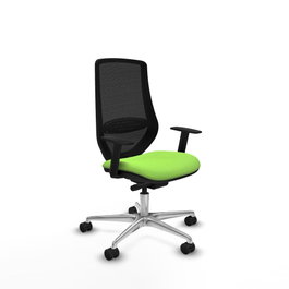 PIQUERAS Y CRESPO Silla de oficina Mardos con mecanismo Sincro/Traslack, Pistacho y Negro