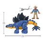 Mattel Figura Jurassic World Stegosaurus para Niños de 3 a 8 Años con Dr. Grant