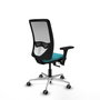 PIQUERAS Y CRESPO Silla de oficina Zulema Turquesa y Blanco