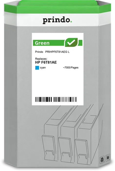 Prindo Green XL Cartucho de tinta cian compatible con HP 973X Prindo Green XL Cartucho de tinta cian compatible con HP 973X