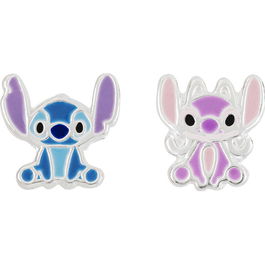 Disney Pendientes Angel & Stitch Plata 925