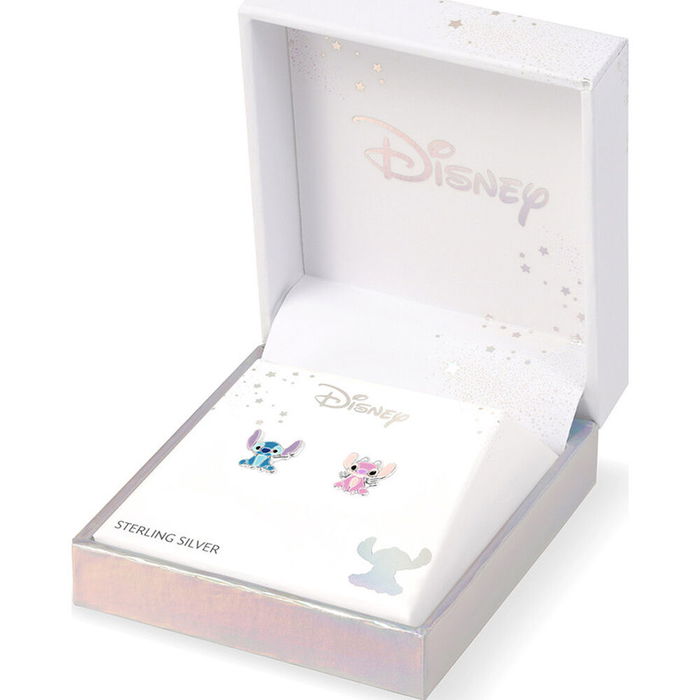 Disney Pendientes Angel & Stitch Plata 925