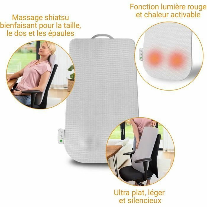Medisana MC 600 Respaldo de masaje ultrafino con Shiatsu y calefacción, Blanco Medisana MC 600 Respaldo de masaje ultrafino con Shiatsu y calefacción, Blanco