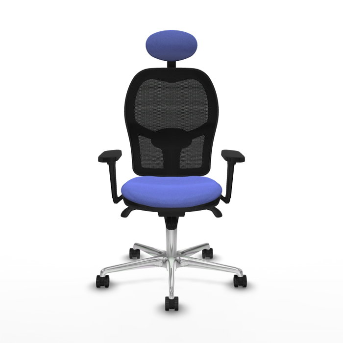 PIQUERAS Y CRESPO Silla de oficina Jorquera con mecanismo Sincro, Azul claro y Negro