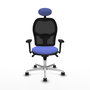 PIQUERAS Y CRESPO Silla de oficina Jorquera con mecanismo Sincro, Azul claro y Negro