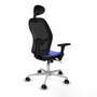 PIQUERAS Y CRESPO Silla de oficina Jorquera con mecanismo Sincro, Azul claro y Negro