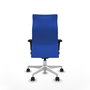PIQUERAS Y CRESPO Sillón Albacete Azul con Mecanismo Sincro y Base Blanca
