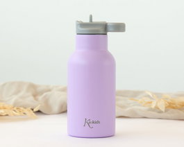 KioKids Botella Térmica Acero Inoxidable 350 mL Lavanda Pajita Desmontable