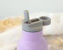 KioKids Botella Térmica Acero Inoxidable 350 mL Lavanda Pajita Desmontable