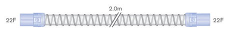 Tubo corrugado para salida de gases anestésicos 22mm x 2m Tubo corrugado para salida de gases anestésicos 22mm x 2m