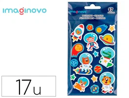 Imaginovo Pegatinas Luminosas Astronautas con Relieve 190x105 mm en Blister