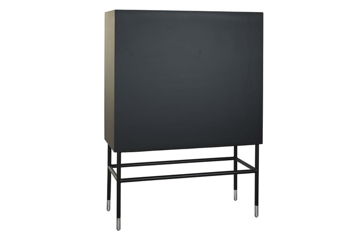 DKD Home Decor Aparador con Taracea Negro, Gris y Blanco