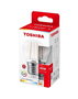 TOSHIBA Bombilla LED Filamento G45 E27 4.5W Cálida 2700K