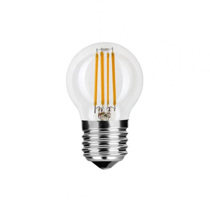TOSHIBA Bombilla LED Filamento G45 E27 4.5W Cálida 2700K