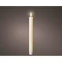 Lumineo Vela de cera LED blanca ø2,2 x 24,5 cm, pack de 2 unidades