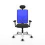 PIQUERAS Y CRESPO Silla de oficina Motilla con Mecanismo Sincro, Azul y Negro