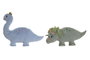 DKD Home Decor Set de 4 Cojines de Dinosaurio, Azul y Verde, 58x10x52 cm