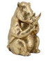 DKD Home Decor Figura de Rinoceronte Dorado en Resina