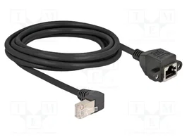 DeLOCK Cable de extensión de red Cat.6a S/FTP 3m RJ45 90° a hembra