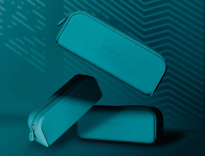Antartik Estuche Portatodo Prisma Silicona Soft Turquesa