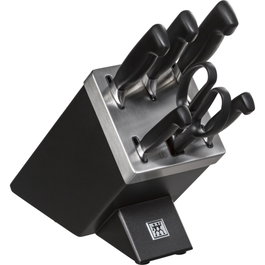 Zwilling Vier Sterne Bloque de Cuchillos 7 piezas Gris grey Skew B1H5ZPAYCB