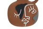 DKD Home Decor Jarrón de Cerámica Cara Terracota y Multicolor
