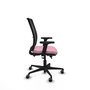 PIQUERAS Y CRESPO Silla de oficina Haches Rosa y Negro con mecanismo Sincro/Traslack
