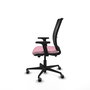 PIQUERAS Y CRESPO Silla de oficina Haches Rosa y Negro con mecanismo Sincro/Traslack