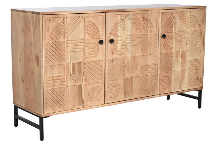 DKD Home Decor Buffet de Acacia y Metal Marrón