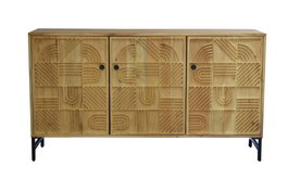 DKD Home Decor Buffet de Acacia y Metal Marrón