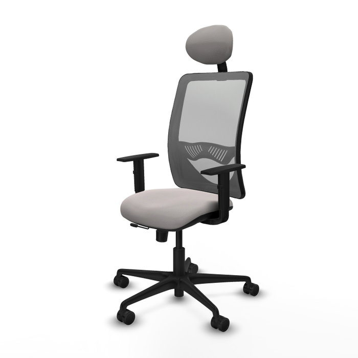 PIQUERAS Y CRESPO Silla de oficina Zulema con mecanismo Sincro/Traslack, Blanco y Gris PIQUERAS Y CRESPO Silla de oficina Zulema con mecanismo Sincro/Traslack, Blanco y Gris