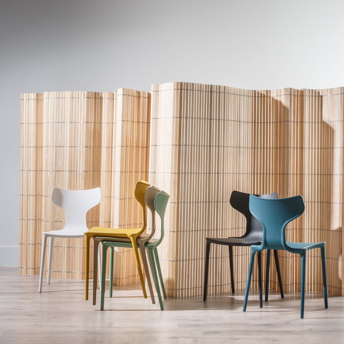 Silla Apilable Amarillo Polipropileno 47 X 41 X 83,50 cm (Set de 4)