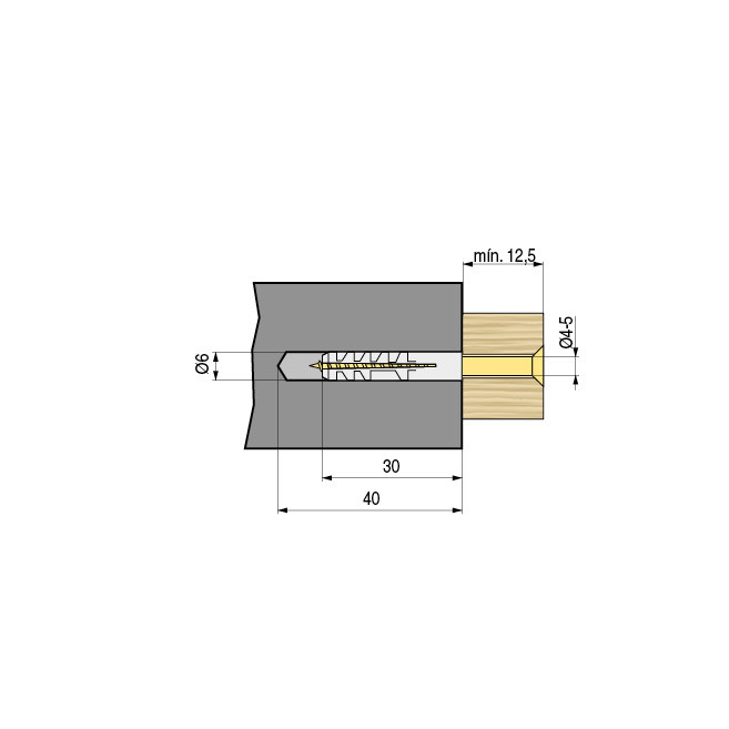 Fischer DUOPOWER 6x30 mm, Caja de 100 unidades