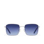 Hawkers IRIS Gafas de Sol Unisex - Silver Blue Denim - Marco Metálico Cuadrado, Lente 47 mm