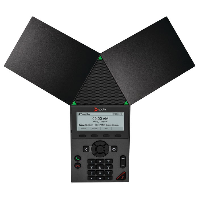 HP Poly Trio 8300 SIP Teléfono de Conferencias IP con Pantalla 3.5", PoE, Gigabit Ethernet, Negro, Codecs G.711, G.722, G.729, OPUS
