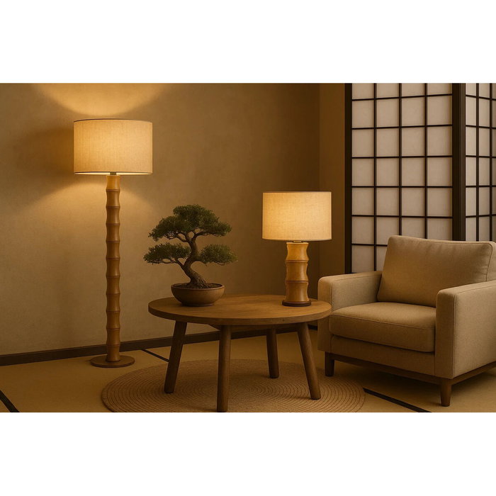 DKD Home Decor Lámpara de Pie de Bambú y Yute Marrón Natural 40x40x150 cm DKD Home Decor Lámpara de Pie de Bambú y Yute Marrón Natural 40x40x150 cm