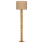 DKD Home Decor Lámpara de Pie de Bambú y Yute Marrón Natural 40x40x150 cm