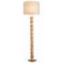 DKD Home Decor Lámpara de Pie de Bambú y Yute Marrón Natural 40x40x150 cm