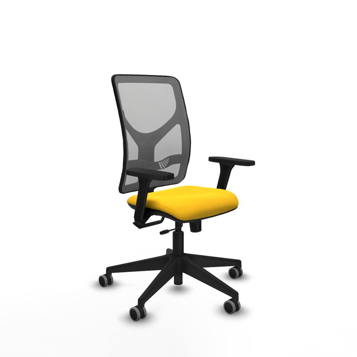 PIQUERAS Y CRESPO Silla de oficina Motilla con mecanismo Sincro/Traslack Amarillo y Gris PIQUERAS Y CRESPO Silla de oficina Motilla con mecanismo Sincro/Traslack Amarillo y Gris