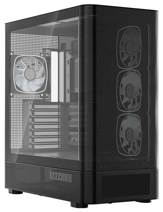 Modecom Volcano AQ500 ARGB Midi Tower Blanca/Negra con Pantalla LCD 6.2"
